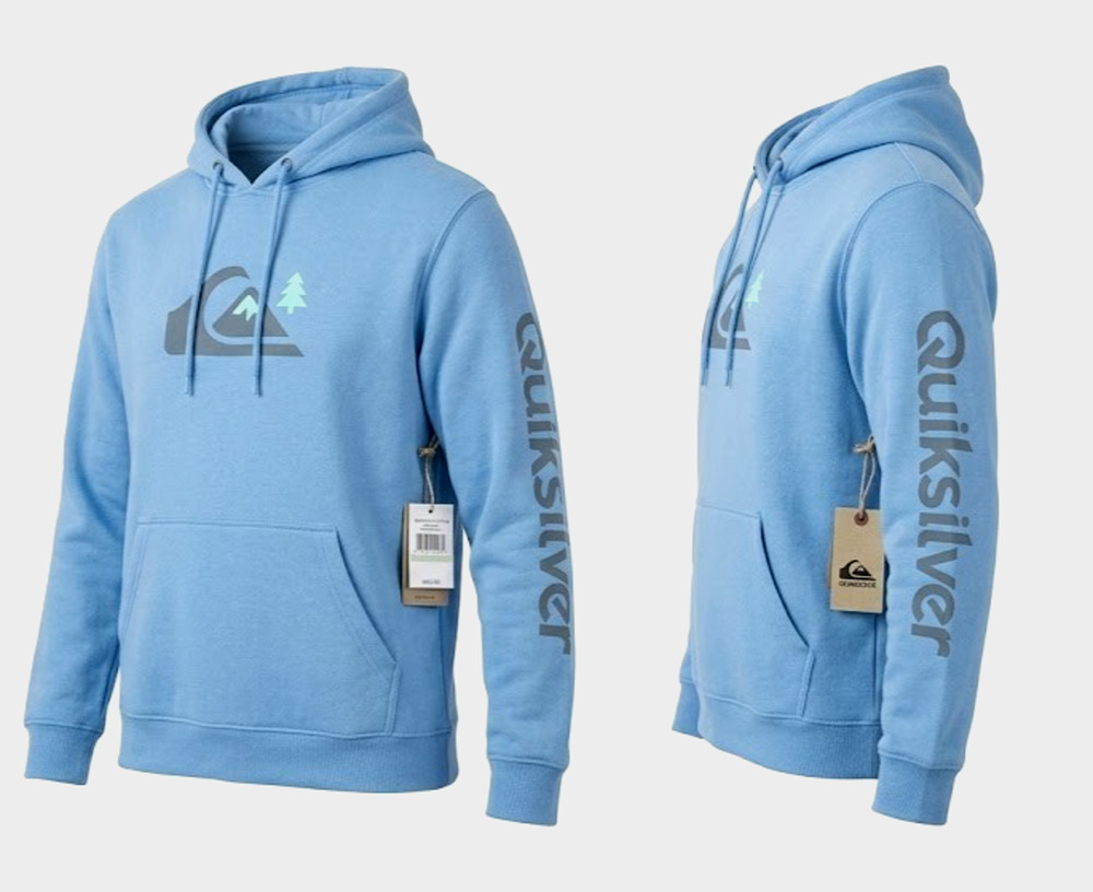 Quiksilver Men's Pullover Hoodie – Coronet Blue – Size XXL – New With Tags